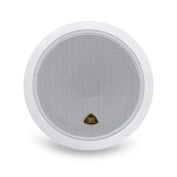 MX 6.5 Inch Weather Proof 2-Way In-Ceiling / In-Wall Stereo Ceiling Speakers 3726 Home Audio Speaker (White, Mono Channel)