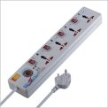 MX 4 Outlet Universal Surge Protector With Individual Fuse And Switch For Each Socket, Heavy Duty 10 mtr Power Cord & With Child safety Shutter