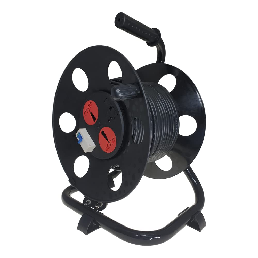 Steel Cable Extension Reels with Universal Sockets 6/16 Amps at Rs