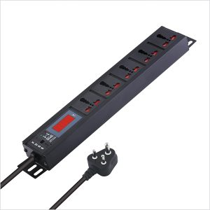 MX 5-Outlet Power Distribution Unit with Live Voltage Display, 6/16 AMP (Parameter: 30W~265V), Wall/Rack Mount, Built-in Fuse, Master Switch, Wall Mount, Heavy-Duty 1.5m Power Cord.