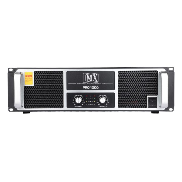 MX Professional High Gain and High Efficiency Power Amplifier : 1600 Watts per Channel Stable at 2 Ohms