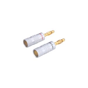 MX 4mm Metal Banana Plug with Gold-Plated Tip (Pack of 2)