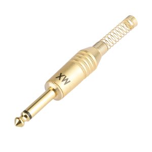 MX 6.35mm P-38 mono gold plated plug with spring