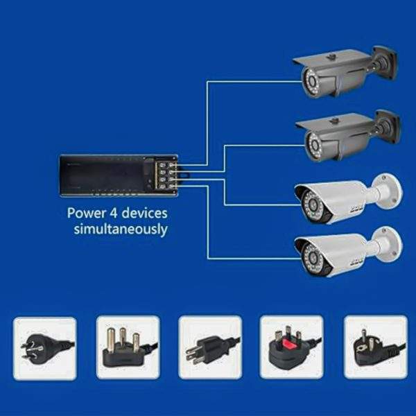 MX CCTV Camera Power Supply 220 Volts AC to 12 Volts DC 5 Amperes - Real 60 Watts - 6 Channel Power Supply (SMPS) for CCTV Bullet & Dome Camera - SPS-15