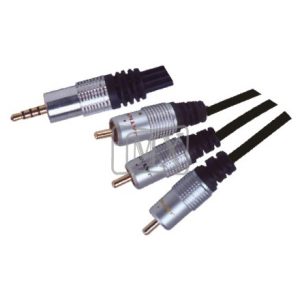 MX 4 Pole EP Stereo Plug To 3 RCA Plug Cord (Digital) For Sony (Tip Gold Plated) - 5 Mtr