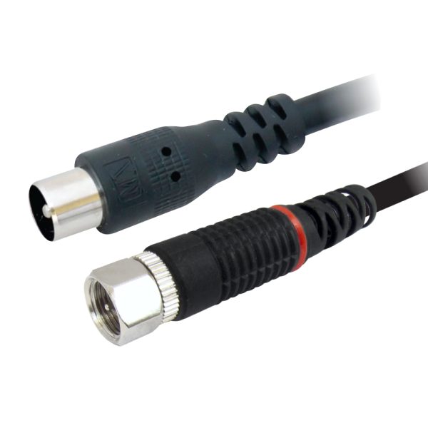 MX RF plug to MX 'F' TYPE plug cord moulded