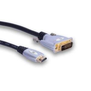 MX HDMI 19 Pin Male To DVI-D Male Cord Metal Shield (24+1) - 20 Mtrs