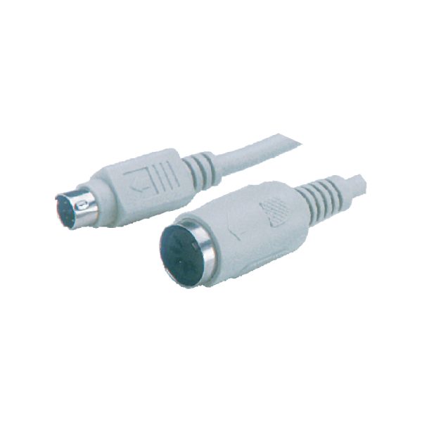 MX 6 PIN mini DIN plug to MX 5 PIN socket cord- 2 FEET.