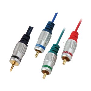 MX 4 Pole EP Stereo Male Plug 2.5mm To 3 RCA Male Plug (RGB) - 5 Meters