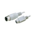 MX 5 PIN plug to MX 6 PIN mini DIN socket cord - 2 FT