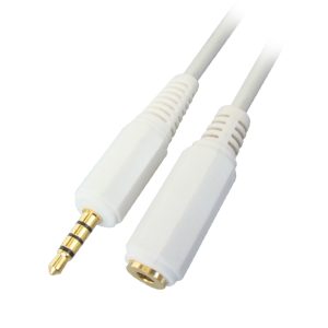 MX 4-Pole EP Stereo Male 3.5mm to EP Stereo Female Cord (Gold Plated) - Length 17 cm