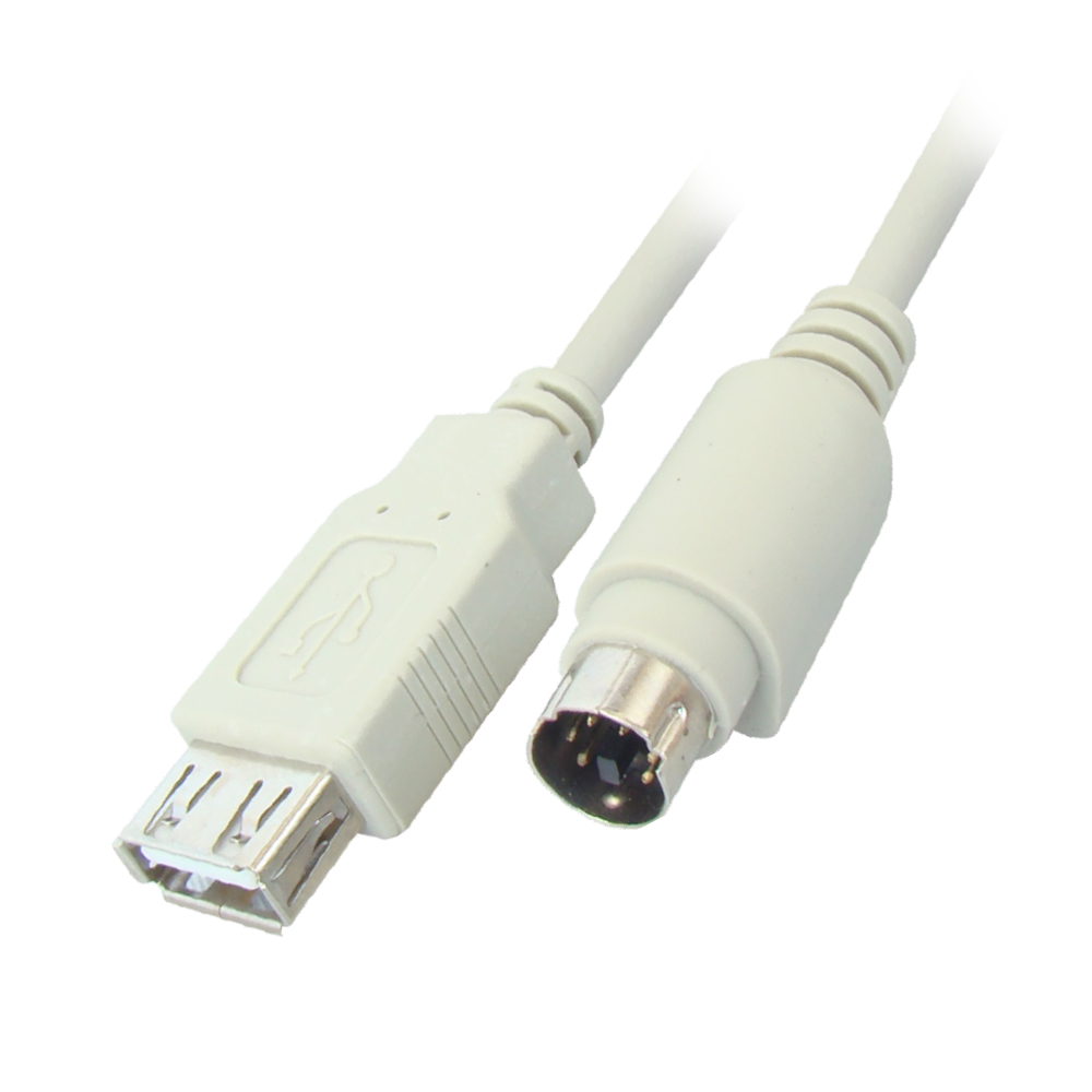 Kentek USB 2.0 A Male to Mini DIN 6Pin MDIN6 Female Adapter Convert PC  Mouse