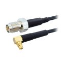 MX MMCX Male Gold Plated Right Angle To SMA Female R/P Cord 1.5 Mtr. (174U)