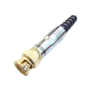 MX BNC Male Full Metal Connector - Gold Plated - Heavy Duty Chrome Body