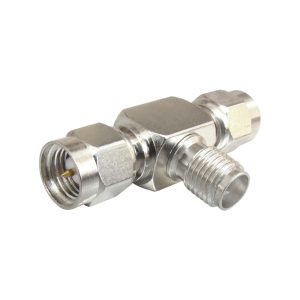 MX 'T' Connector SMA Female To 2 SMA Male Connector With Teflon