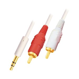 MX EP Stereo Male 3.5mm To 2 RCA Male For iPhone / iPod Cord - 1.5 Mtr