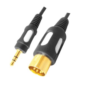 MX EP Stereo Male 3.5mm To 5 Pin DIN Male Cord (gold Plated) - 1.5 Mtr