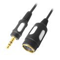 MX EP Stereo Male 3.5mm To 5 Pin DIN Female Cord (gold Plated) - 1.5 Mtr