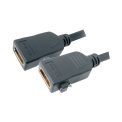 MX HDMI Female to HDMI Female 6-inch Cord with Screws for Locking