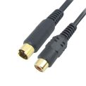 MX S-VIDEO 4 Pin Mini DIN Male To RCA Female Cord Length - 6" Gold Plated.