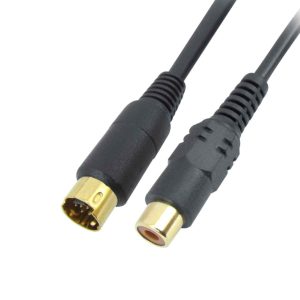 MX S-VIDEO 7 Pin Mini DIN Male to RCA Female Cord - 1.5m, Gold Plated