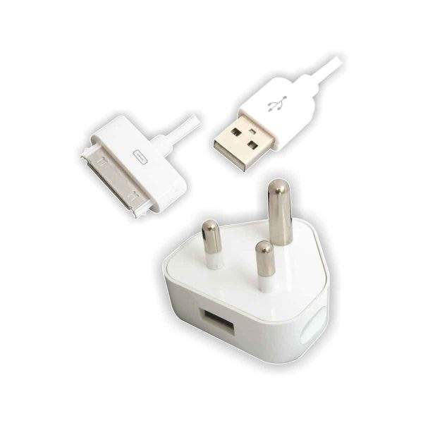 MX USB Power adaptor charger- 3-pin Indian standard with USB lightning cable
