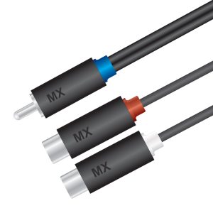 MX RCA Plug to 2 x RCA Sockets Cord - 0.3 meter