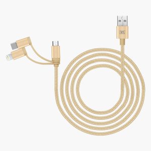 MX USB to Micro USB Lightning 8 Pin Type C Charging Syncing Cable - 1 Meter