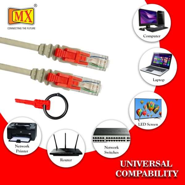 MX LOCAKABLE CAT 6 PATCH CORD WITH LOCK AND KEY