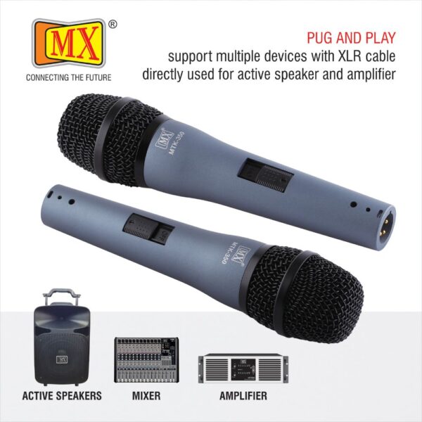 MX Vocal Dynamic Wired Microphone for Vocal & Speech Purposed (Pack of-1 Pcs)