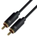 MX Single RCA Male to Single RCA Male Cord : 1.5 mtr : Slim Type : Gold Plated