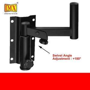 MX Universal Adjustable Wall Mount Speaker Bracket Stand w/Angle Tilt Rotation for Speaker tilt 180 Degrees (Model Number 3722)