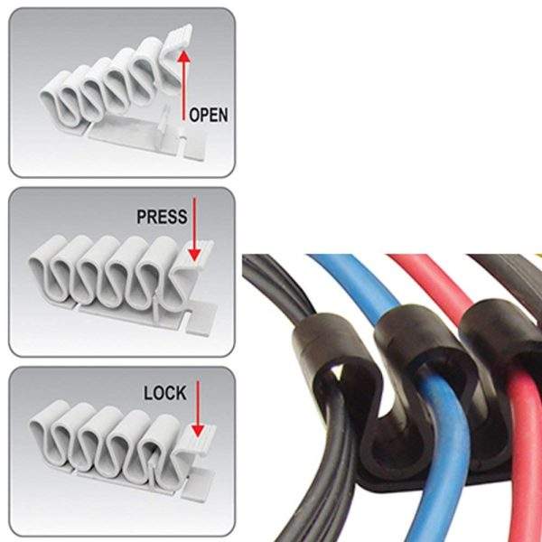MX Easy Management Cable Protector Wire Organiser (MX-2975)(Packof4)