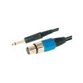 MX 6.35mm P-38 Mono Plug to MX 3-Pin Mic Extension XLR Cable - 5 meters