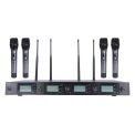 MX 4Channel UHF WIRELESS MICROPHONE SYSTEM WITH 4 HANDHELD MICS WITH VARIABLE FREQUENCY