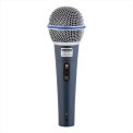 MX Super-Cardioid Dynamic Vocal Karaoke Microphone with Wire XLR (F) to TS (M) 3 Meter Cable for Vocalist, Singers, Home Recording, Studio, Live Sound etc (MX-BETA58A)