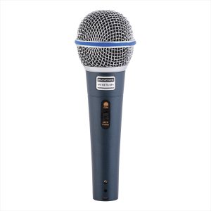 MX Super-Cardioid Dynamic Vocal Karaoke Microphone with Wire XLR (F) to TS (M) 3 Meter Cable for Vocalist, Singers, Home Recording, Studio, Live Sound etc (MX-BETA58A)