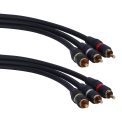 MX 3 RCA Plug to MX 3 RCA Plug Cord High-Resolution OFC Cable - 3mtr
