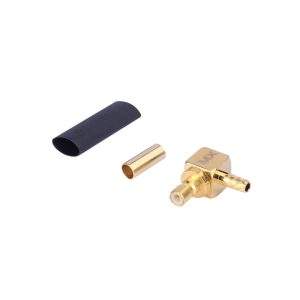 SMB Female Crimping Type Rt. Angle Gold Plated For RG-174U Bulkhead Connector