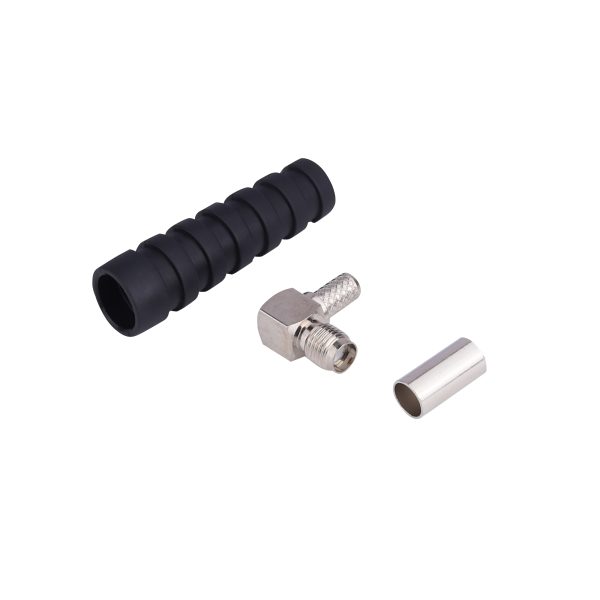 SMA Female Connector Crimping Type Right Angle RG-58U Cable With Boot