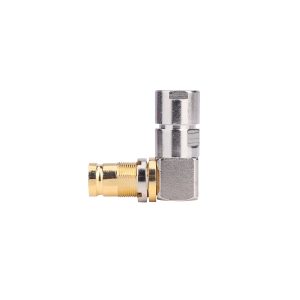MX 1.6/ 5.6 Female Connector Clamp Type With Teflon (gold Plated) Right Angle For RG-58U, 59U Cable