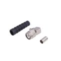 TNC Male Right Angle Connector Crimping Type for RG-58U/RG-59U Cable with Boot