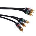MX 3 RCA Male to 3 RCA Male Stereo Audio Extension Cable Gold plated [Copper Shell] [Heavy Duty], RCA Cable - 1.5 Meters