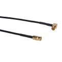 MX SMB Male Straight to MX SMB Male Right Angle Cord, Gold Plated.