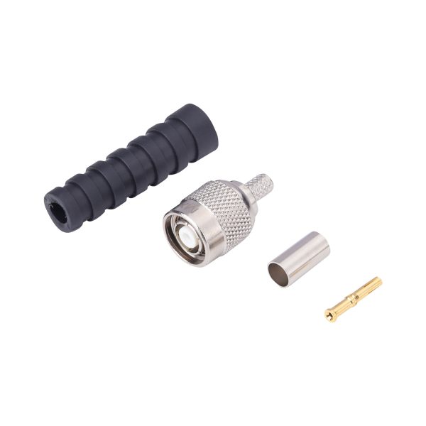 TNC Male Connector Crimping Type With Teflon For RG-213/U Cable (Reverse Polarity) with Boot
