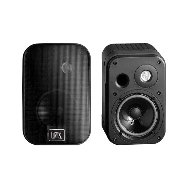 MX Bookshelf Speakers - 2-Way Professional Compact Wired Loudspeaker System with LMT switch - 150 Watts Power Capacity