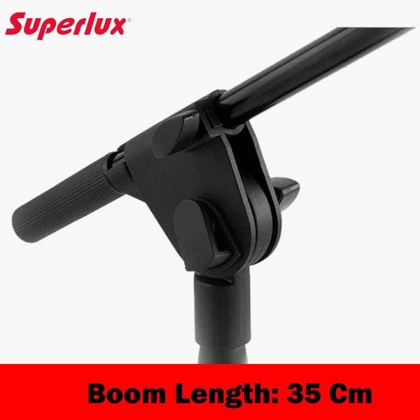 Superlux Microphone Stand with Round Cast-Iron Base for Optimum Stability