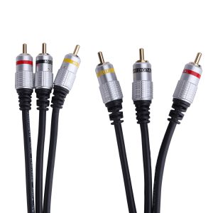 MX 3 RCA Plug TO 3 RCA Plug Cord (DIGITAL) GOLD PLATED - 1.5 MTRS
