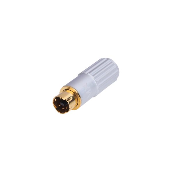 MX 5 PIN mini DIN male connector metal solder type(Gold plated)