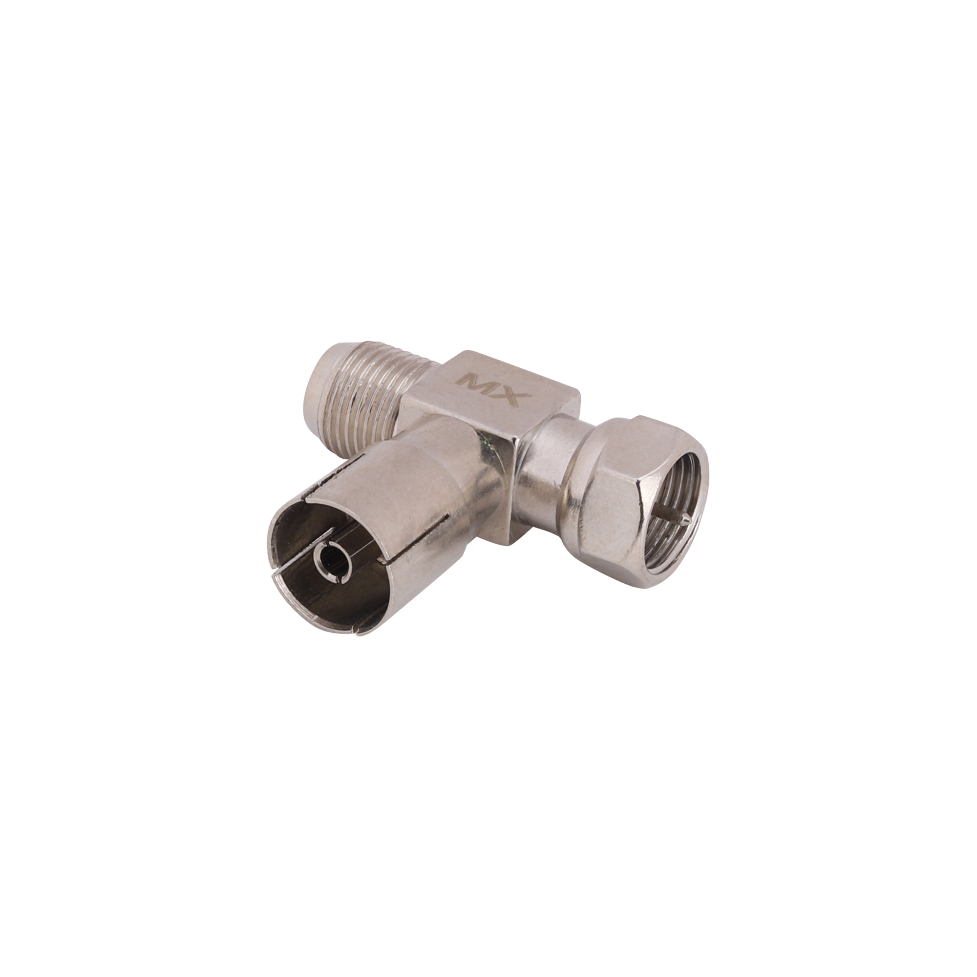 T' CONNECTOR 'F'TYPE FEMALE SOCKET TO 'F' TYPE MALE SOCKET AND1 RF TYPE  FEMALE SOCKET MX MDR TECHNOLOGIES LIMITED